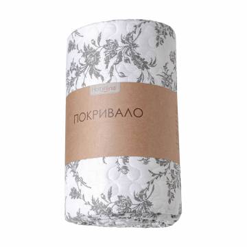 Стеганое покрывало Home Line Пэчворк, соцветия, белое, 160*210 см  (177862)