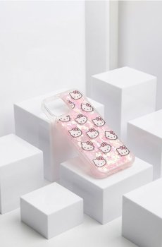 Чохол для iPhone 15 Hello Kitty - рожевий