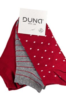 Набор носков женских Duna 1094 укороченные, вишневые, размер 21-23 (3 пары)
