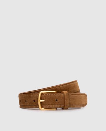 Коричневый замшевый ремень