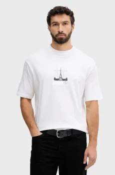 Мужская белая футболка Белый L Karl Lagerfeld 554235.755420;10