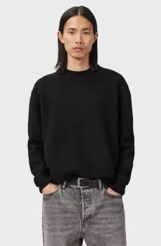 Мужской черный шерстяной джемпер MARKO Черный M AllSaints M018KD