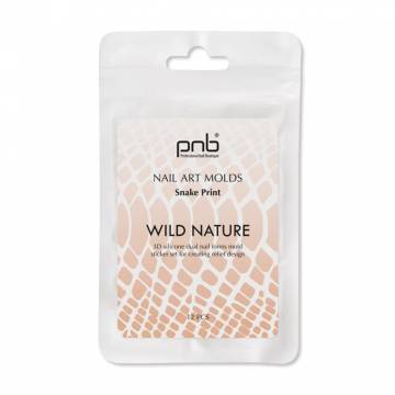 Силиконовые молды для верхних форм PNB Wild Nature Nail Art Molds Snake Print, 12 шт Силиконовые молды для верхних форм PNB Wild Nature Nail Art Molds Snake Print, 12 шт