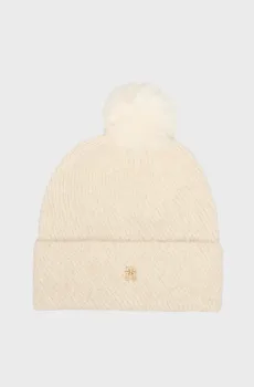 Женская белая шапка POM POM Белый ONESIZE Tommy Hilfiger AW0AW17855