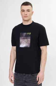 Мужская черная футболка Черный S HUGO 50554319;001
