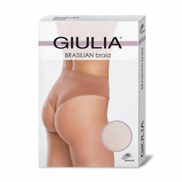 Бесшовные женские трусы бразилиана Giulia Brasilian Briefs Braid, Vanila, размер S/M Бесшовные женские трусы бразилиана Giulia Brasilian Briefs Braid, Vanila, размер S/M