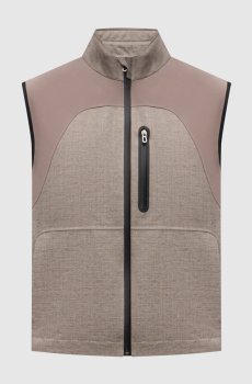 Серый жилет из шерсти