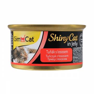 Влажный корм для кошек GimCat ShinyCat с тунцем и лососем, 70 г Влажный корм для кошек GimCat ShinyCat с тунцем и лососем, 70 г