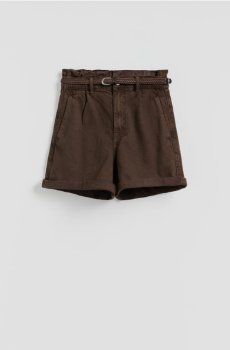 Reserved - Джинсові шорти з поясом - dark grey jeans - 828JW-89J