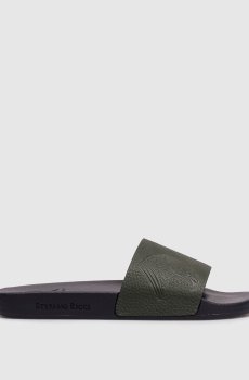 Кожаные слайдеры цвета хаки