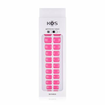 Набор искусственных ногтей K.O.S Keep Of Style мягкий квадрат, розовый Набор искусственных ногтей K.O.S Keep Of Style мягкий квадрат, розовый