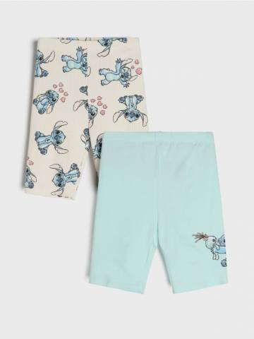 Короткі легінси 2 упаковки Stitch - блакитний Короткі легінси 2 упаковки Stitch - блакитний