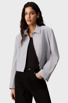 Женский серый шерстяной жакет WOOL BLEND SHORT Серый 40 Calvin Klein K20K207117