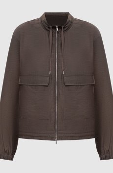 Коричневая куртка с цепочкой мониль