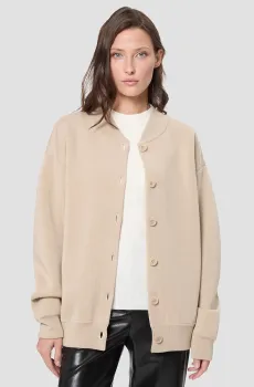 Женский бежевый шерстяной бомбер Бежевый M BOSS 50543544;275