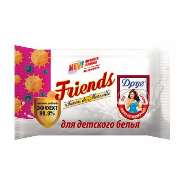 Хозяйственное твердое мыло Друг Friends Savon de Marseille для стирки детского белья, 125 г Хозяйственное твердое мыло Друг Friends Savon de Marseille для стирки детского белья, 125 г
