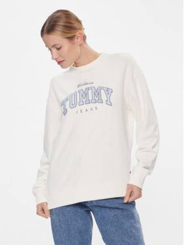 Tommy Jeans Світшот Tjw Rlx Varsity Luxe Crew DW0DW17339 Білий Regular Fit Tommy Jeans Світшот Tjw Rlx Varsity Luxe Crew DW0DW17339 Білий Regular Fit