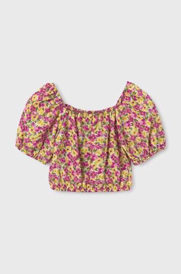 Детская блузка Mayoral цвет жёлтый узор