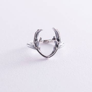 Серебряное кольцо "Оленьи рога" 112535 Серебряное кольцо "Оленьи рога" 112535
