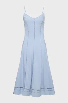 Женское голубой сарафан EMBROIDERY DETAIL Голубой 46 Karl Lagerfeld B2W13019