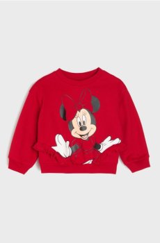 Бавовняний світшот crewneck з принтом Minnie Mouse - червоний