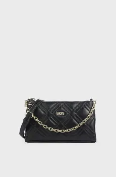 Женская черная кожаная сумка Черный ONESIZE DKNY R41EBC69