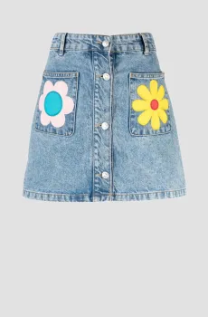 Женская голубая джинсовая юбка Голубой 26 Moschino A0103.3236;1295