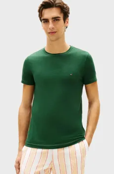Мужская зеленая футболка STRETCH SLIM Зеленый XL Tommy Hilfiger MW0MW10800