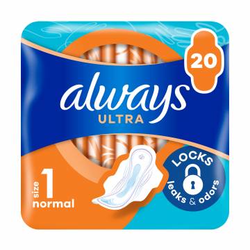Гигиенические прокладки Always Ultra Normal, размер 1, 20 шт Гигиенические прокладки Always Ultra Normal, размер 1, 20 шт