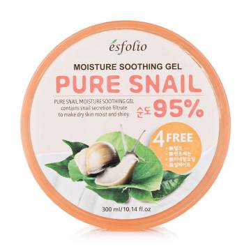 Увлажняющий гель для лица и тела esfolio Pure Snail Moisture Soothing Gel 95% Purity с муцином улитки, 300 мл Увлажняющий гель для лица и тела esfolio Pure Snail Moisture Soothing Gel 95% Purity с муцином улитки, 300 мл