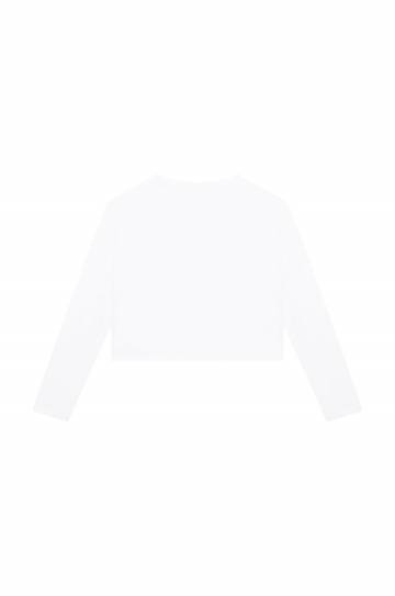 Хлопковый детский лонгслив Michael Kors цвет белый Хлопковый детский лонгслив Michael Kors цвет белый