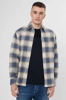 Мужская рубашка в клетку Разноцветный XL BOSS 50556961;468