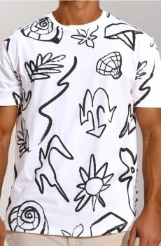 Різдвяна футболка з котом - білий