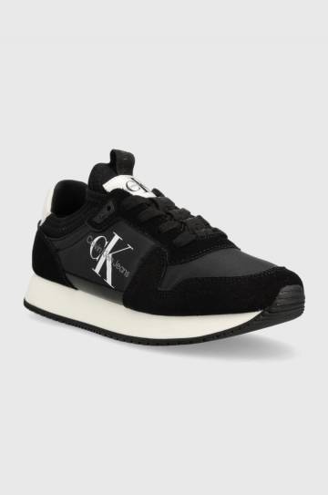 Кроссовки Calvin Klein Jeans YW0YW00840 RUNNER SOCK LACEUP NY-LTH W цвет чёрный YW0YW00840 Кроссовки Calvin Klein Jeans YW0YW00840 RUNNER SOCK LACEUP NY-LTH W цвет чёрный YW0YW00840