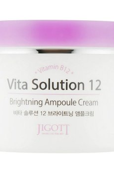 Ампульный крем для лица Jigott Vita Solution 12 Brightening Ampoule Cream с витамином В12, 100 мл