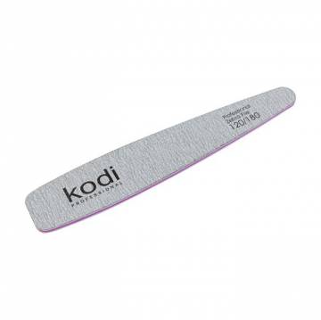 Пилка для ногтей Kodi Professional 120/180 грит конусная, серая, 178*32*4 мм Пилка для ногтей Kodi Professional 120/180 грит конусная, серая, 178*32*4 мм