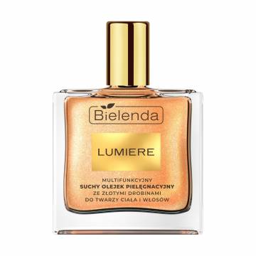 Многофункциональное сухое масло для ухода за лицом, телом и волосами Bielenda Lumiere с золотыми частицами, 50 мл Многофункциональное сухое масло для ухода за лицом, телом и волосами Bielenda Lumiere с золотыми частицами, 50 мл