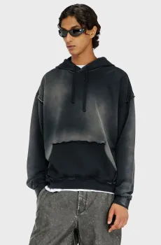 Мужское черное худи S-POCK-HOOD FELPA Черный XL Diesel A22831 0EFBR