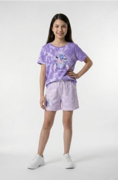 Бавовняна футболка з візерунком tie-dye Stitch - різнобарвний