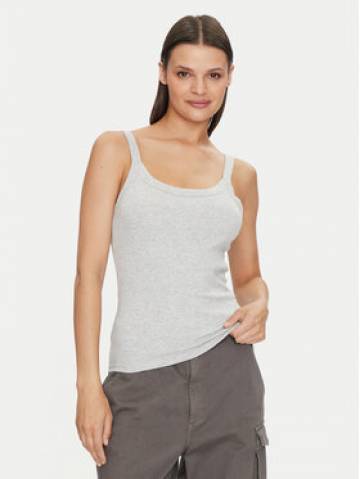Gina Tricot Топ Basic 14188 Сірий Slim Fit Gina Tricot Топ Basic 14188 Сірий Slim Fit
