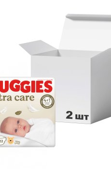 Упаковка подгузников Huggies Extra Care Mega размер 1 (2-5 кг), 22 шт * 2 шт