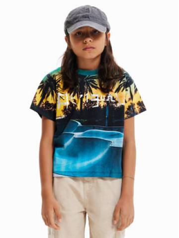 Desigual Футболка 23SBTK15 Cиній Regular Fit Desigual Футболка 23SBTK15 Cиній Regular Fit