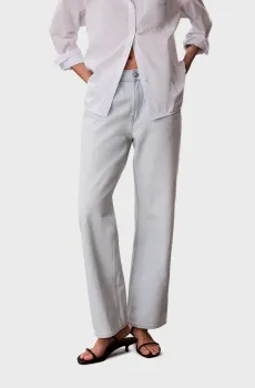 Женские белые джинсы STRAIGHT BLEACHED LIGHT Белый 24-RG Calvin Klein Jeans LV047F719G