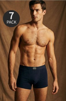Бавовняні боксери 7 pack - темно-синій