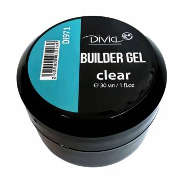 Моделирующий гель для наращивания ногтей Divia Builder Gel Clear Прозрачный, 30 мл Моделирующий гель для наращивания ногтей Divia Builder Gel Clear Прозрачный, 30 мл