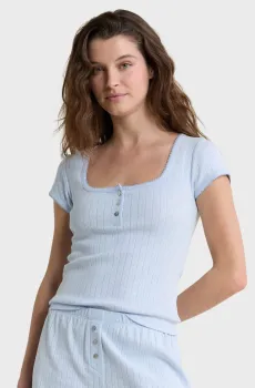 Женская голубая футболка KATELL Голубой XL Etam 6557736