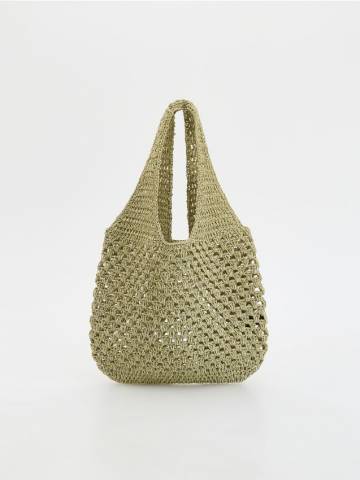 Reserved - Велика сумка хобо - блідо-зелений - 405CN-07X