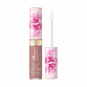 Жидкие тени для век Eveline Cosmetics Flower Garden 2in1 Base & Eyeshadow тон 01, 6.5 мл Жидкие тени для век Eveline Cosmetics Flower Garden 2in1 Base & Eyeshadow тон 01, 6.5 мл