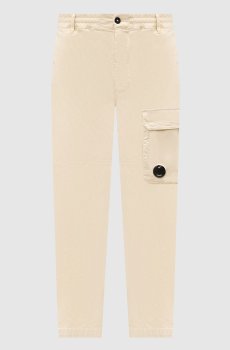 Бежевые брюки с патчем
