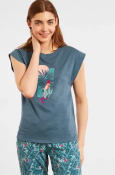 Женская синяя футболка BLAISE Синий L Etam 6527582